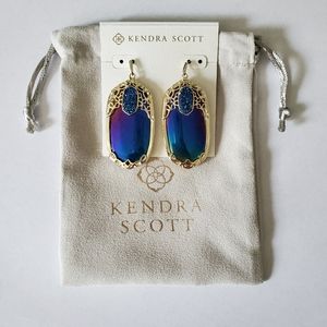 Deva Statement Earrings in Iridescent Glitz